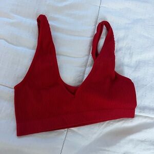 Target Red Ribbed Women's Tank Top